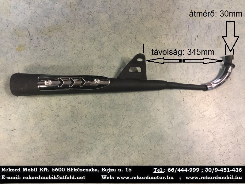 Benzinmotoros Kerékpár Alkatrész: ZT-35, Polymobil 408-hoz Kipufogó