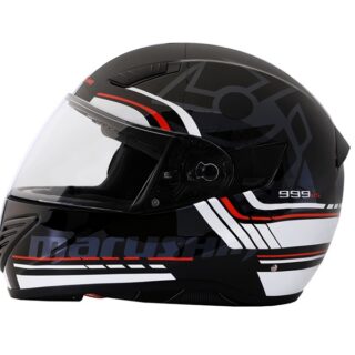 Marushin 999RS üvegszálas napszemüveges fekete-fehér-piros bukósisak