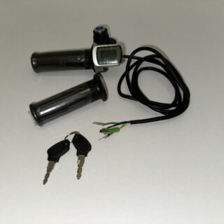 Elektromos Kerékpár Alkatrész: 36V-os Gázkar (LED Kijelzős)