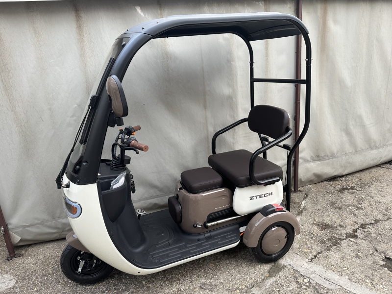 Z-Tech ZT-16/C Beetle Elektromos 3 Kerekű Tetővel (Fehér-Barna Színben)